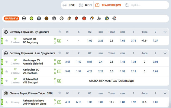 Рисунок 7. Расписание трансляций.